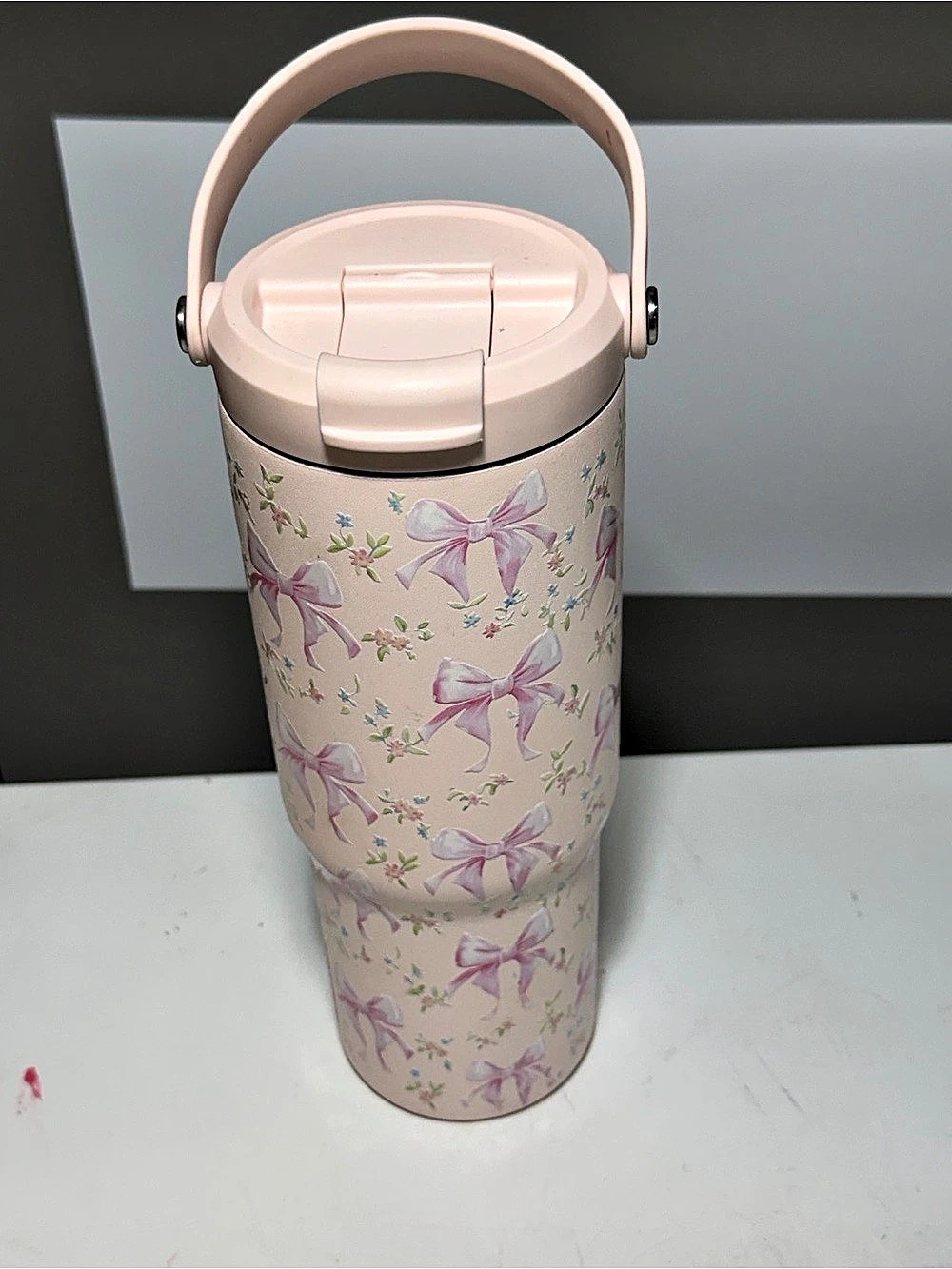 Hydrapeak Floral Stainless Steel Tumbler in Pink 32oz